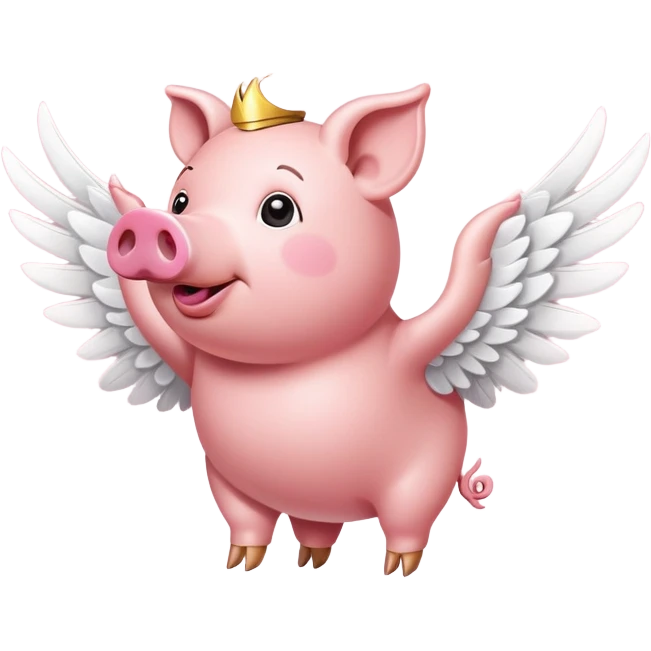 Pig flying  emoji