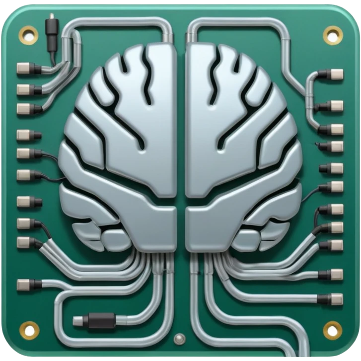 circuit board brain emoji