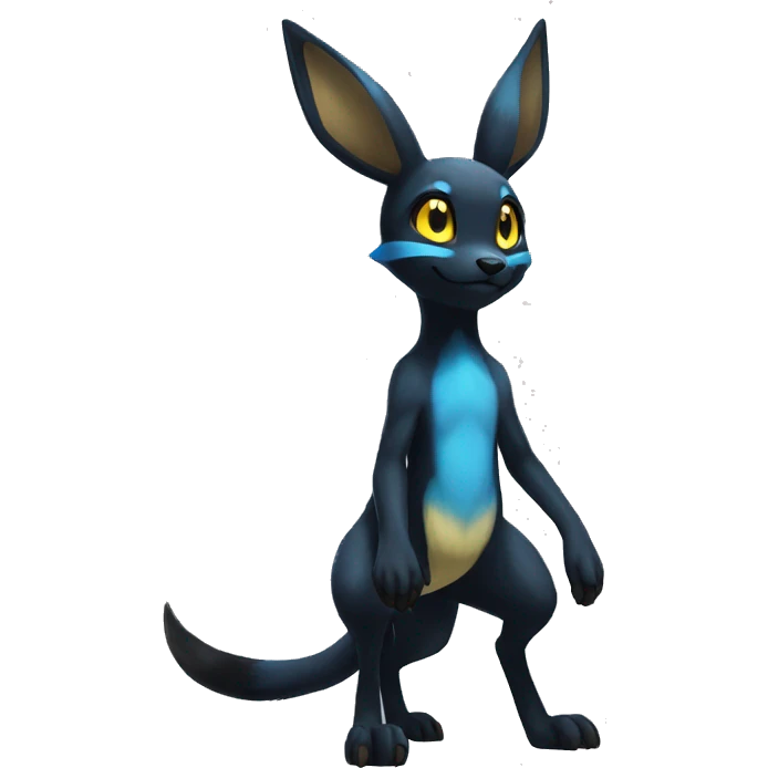 Umbreon-Lucario on four legs full body emoji