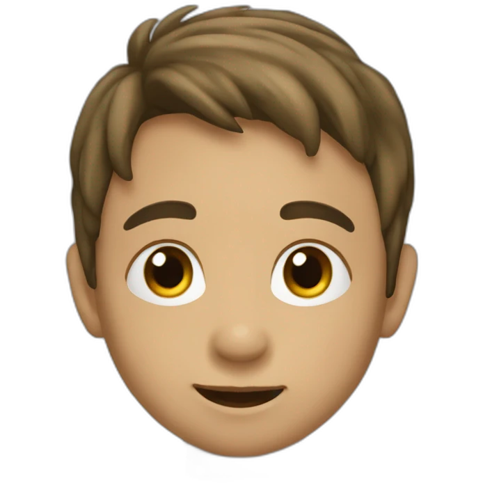 Niño sacndo el dedo medio emoji