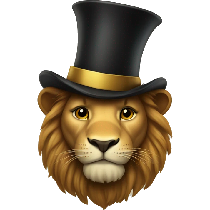 lion with tophat emoji