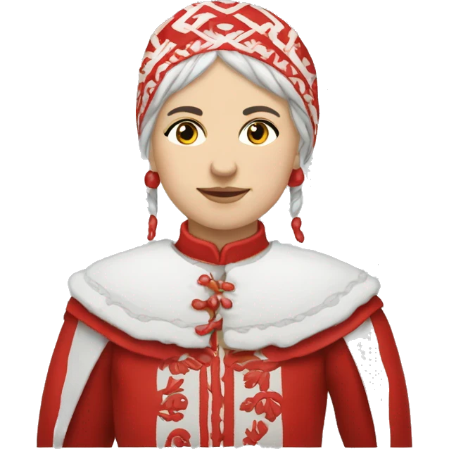 vyshyvanka, white with red embodiary emoji