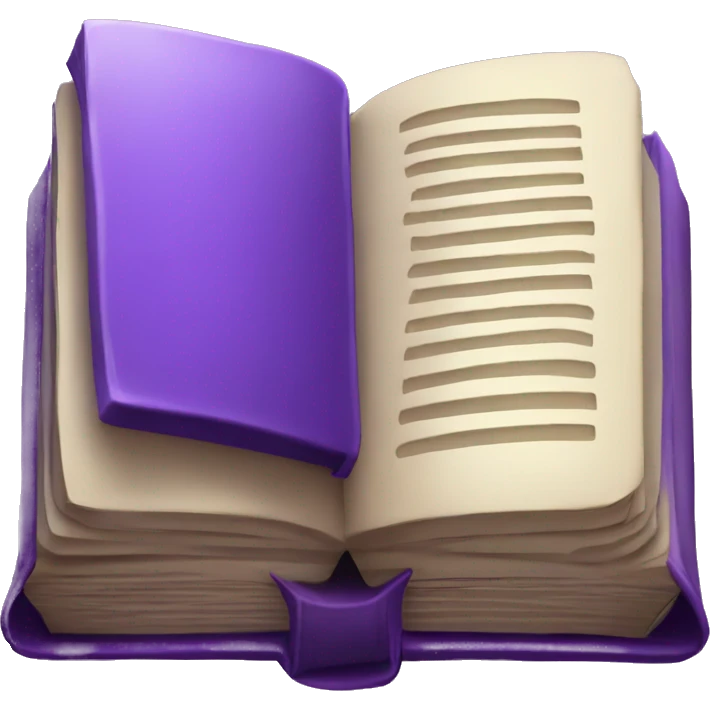Closed purple book emoji