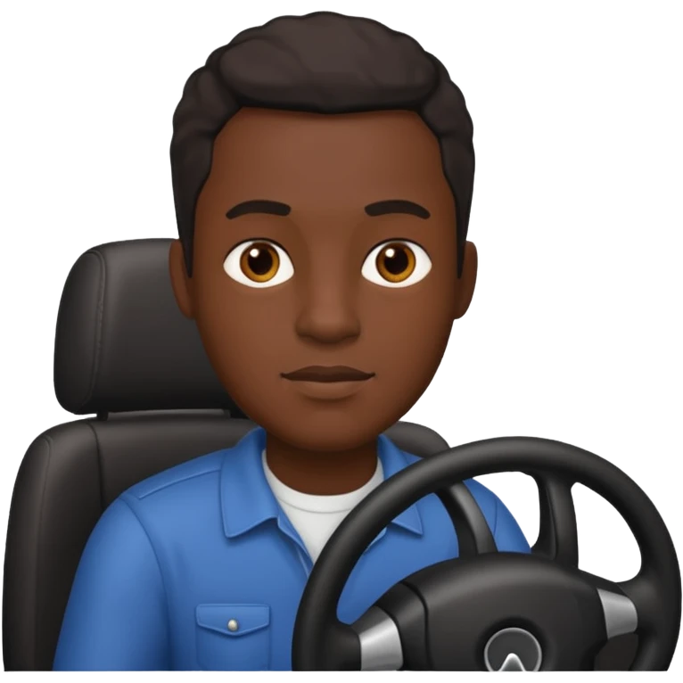 hombre negro conduciendo emoji