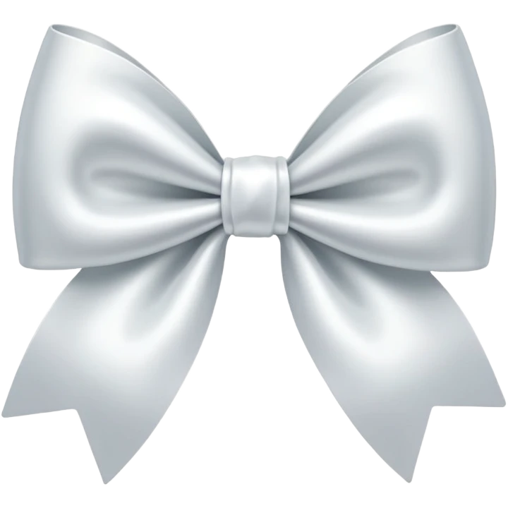 white satin bow emoji