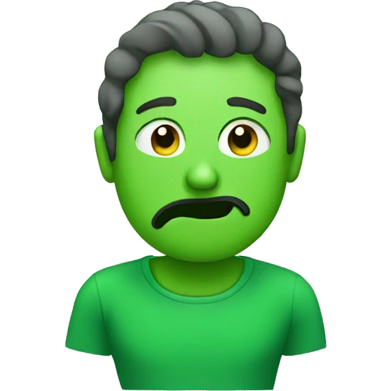green bored emoji emoji