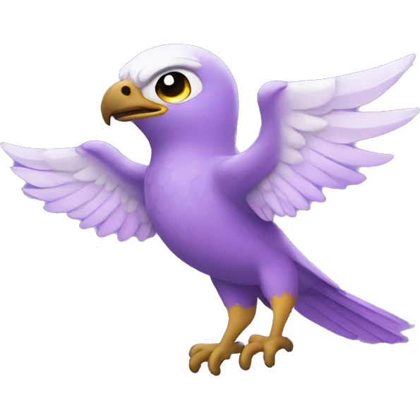 happy light purple falcon emoji
