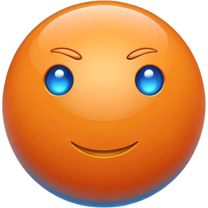 Orange with blue anti symbol emoji