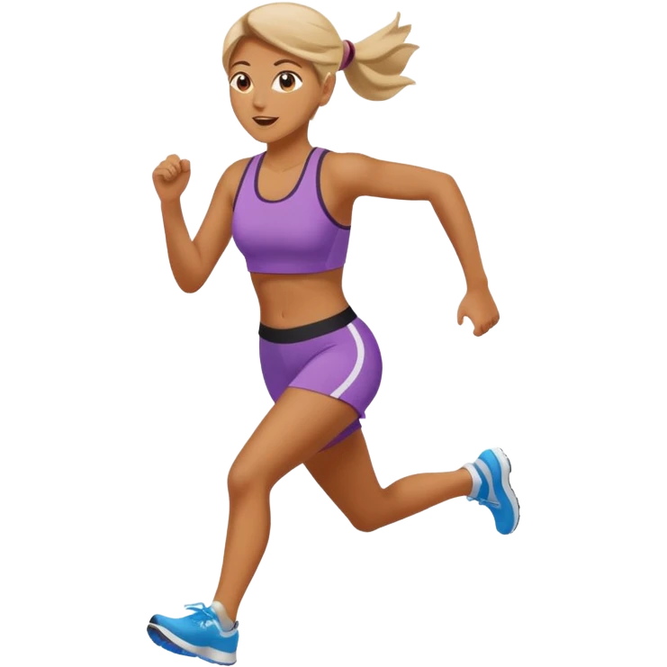 Woman Running to food emoji