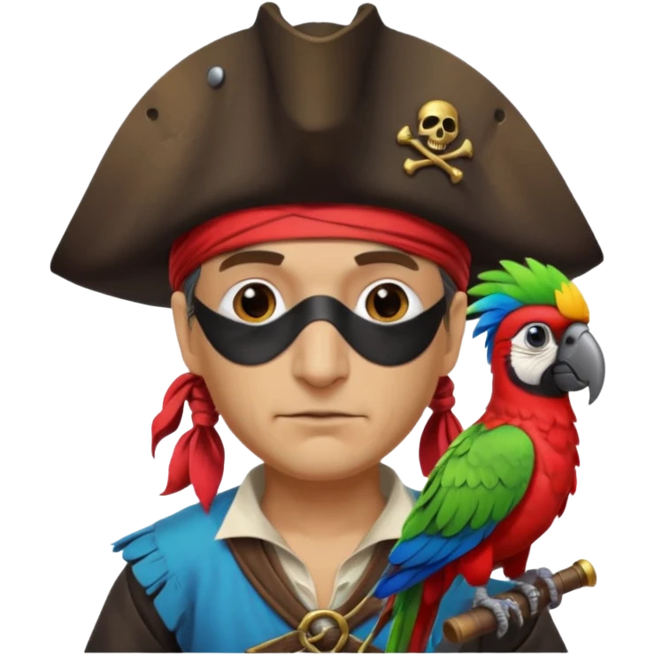 pirate and parrot emoji