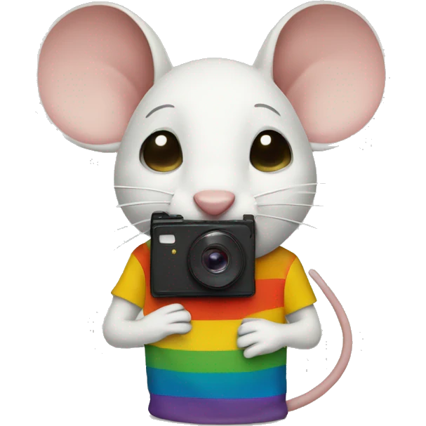 mouse using a polaroid camera  emoji