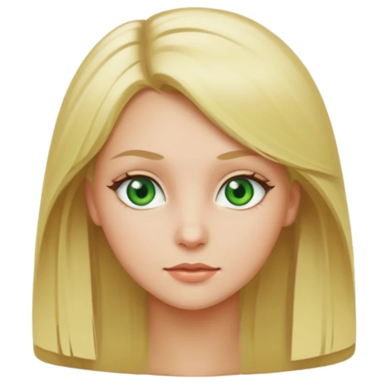 Girl blonde Green eyes emoji