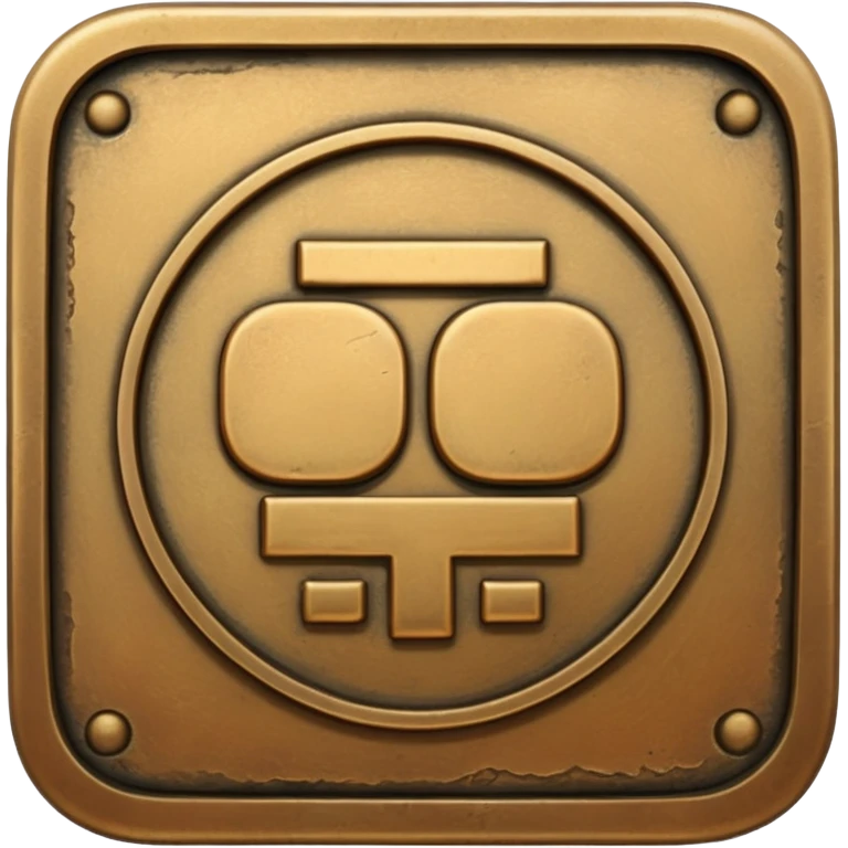 an old square chinese coin emoji