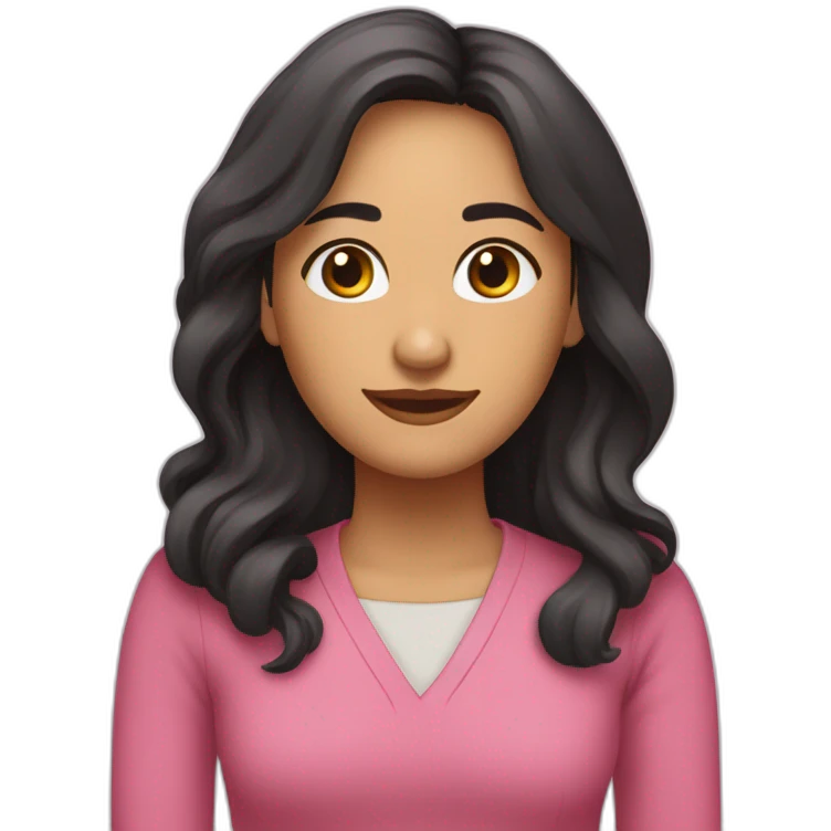 Fisioterapeuta morena cabello liso emoji