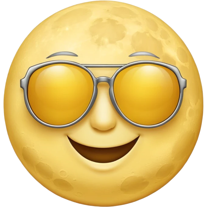 moon with sunglasses emoji