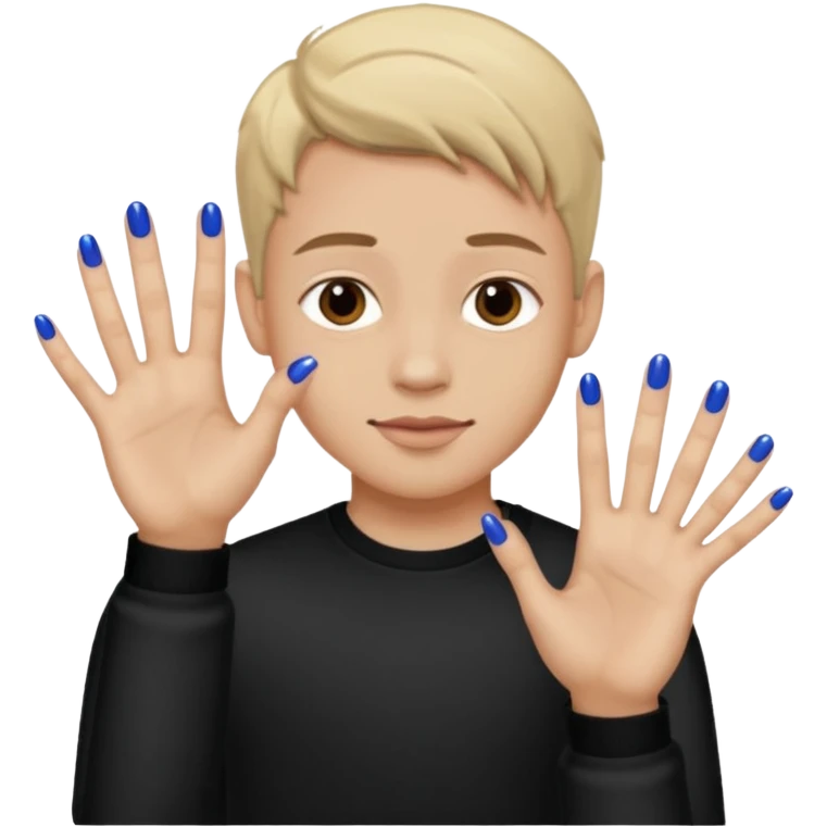 boy with long nails emoji
