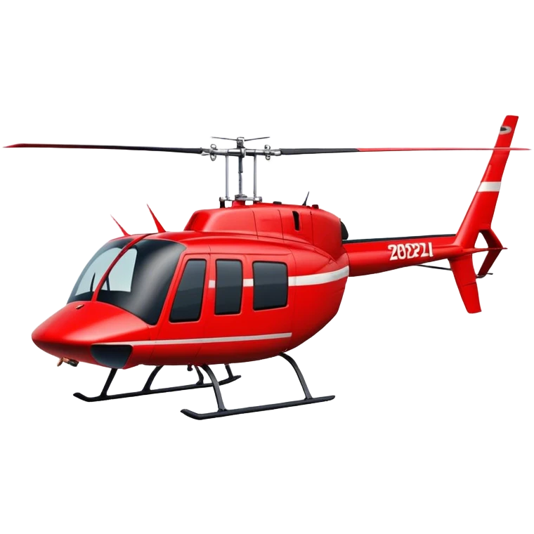 Bell 206 - Bell Helicopter (Model Year: 2021) (Iconic colour: Red) emoji