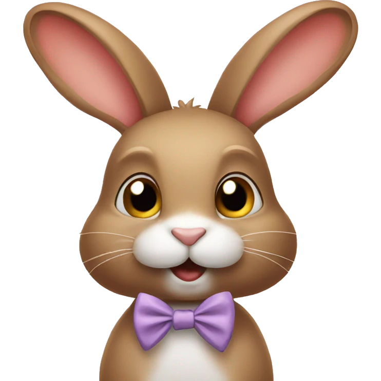 Rabbit with bow emoji