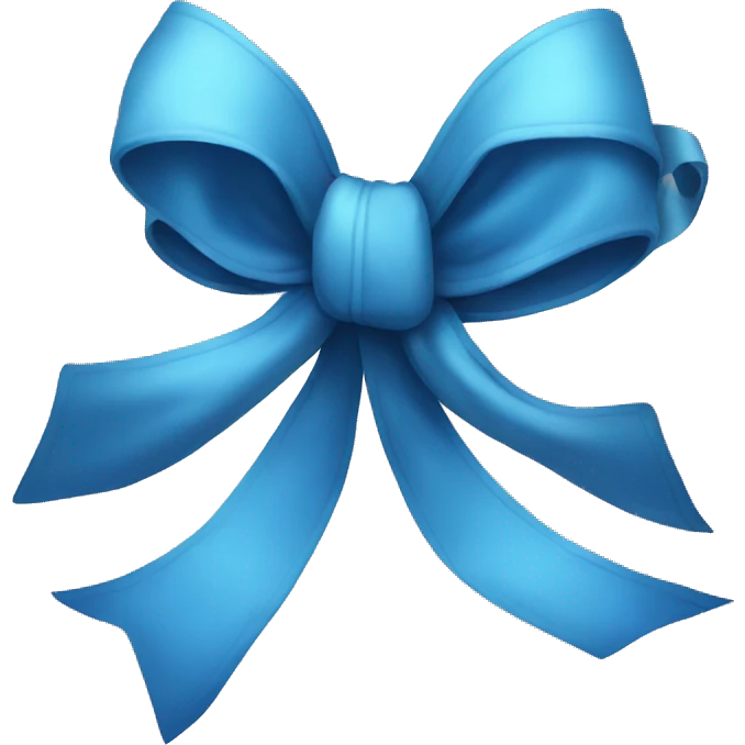 Blue bow emoji