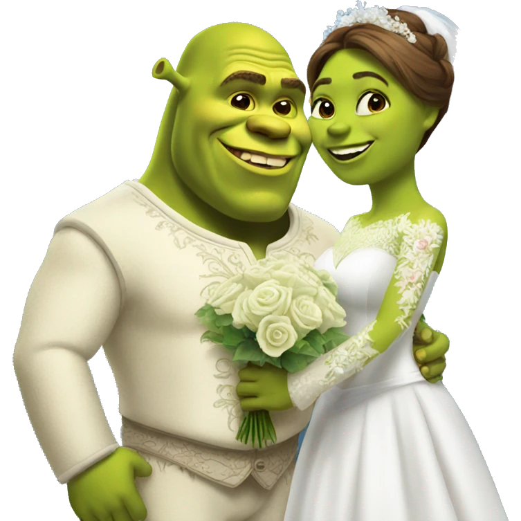 Shrek getting married emoji