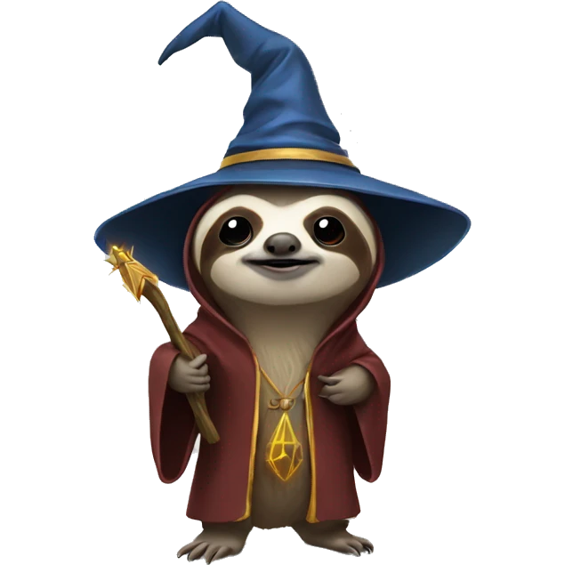 sloth dressed as a wizard emoji