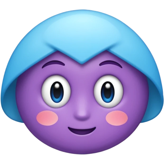 pirulito azul claro e roxo claro emoji