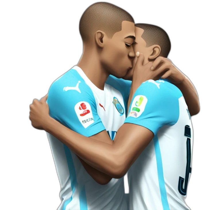 Mbappe kiss player of marseille emoji