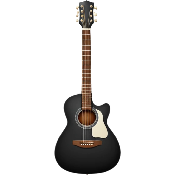 Black guitar with white inside emoji