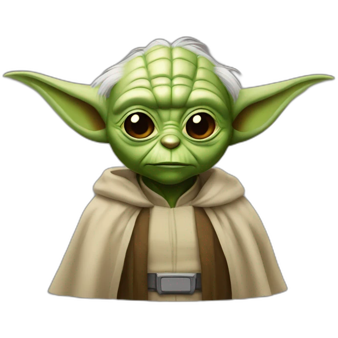 yoda with a batman mask emoji