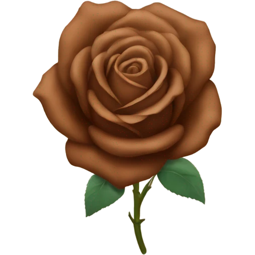 brown rose emoji
