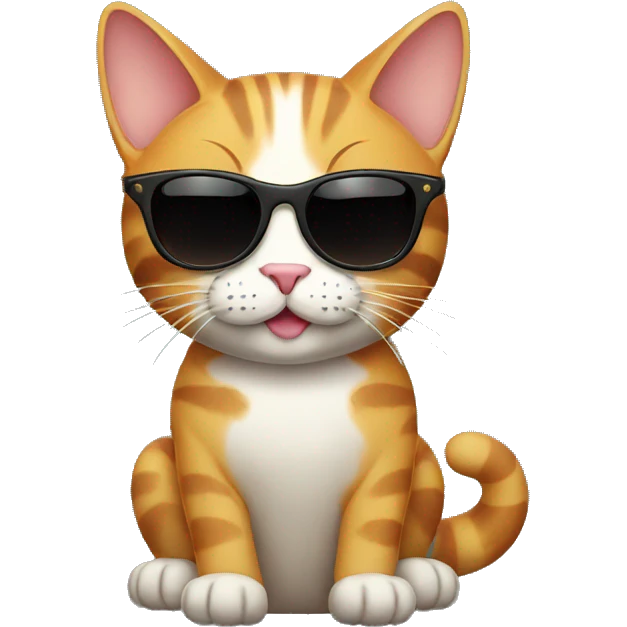 Cat with sunglasses emoji