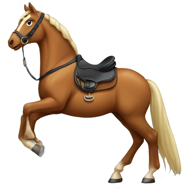 Horse with WESTREN saddle on emoji