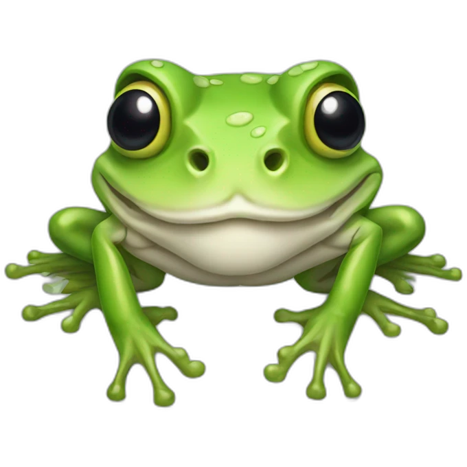 Skull frog emoji