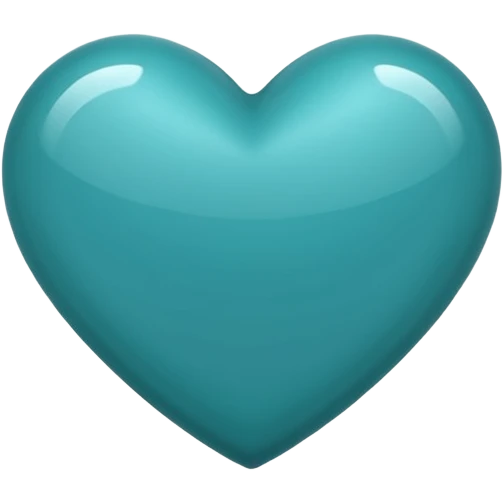 dark turquoise heart with subtle shine emoji