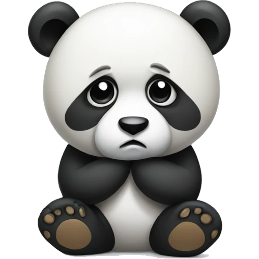Sad panda  emoji