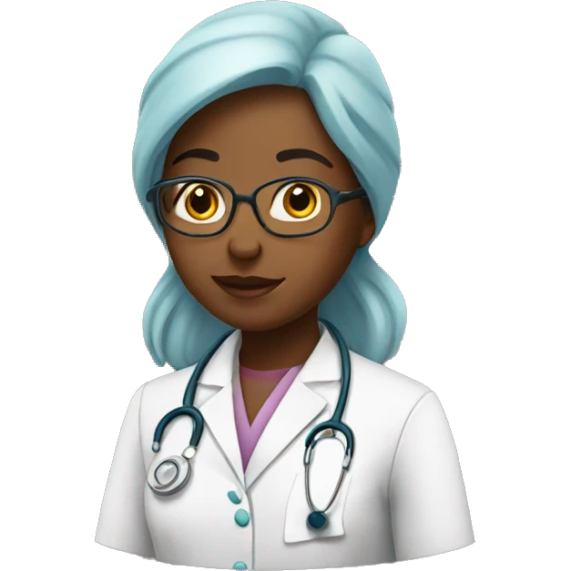 The girl is a doctor emoji