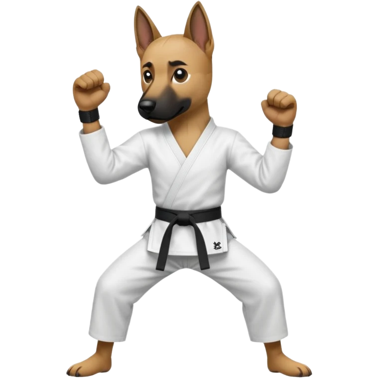Un malinois qui fait du karaté emoji