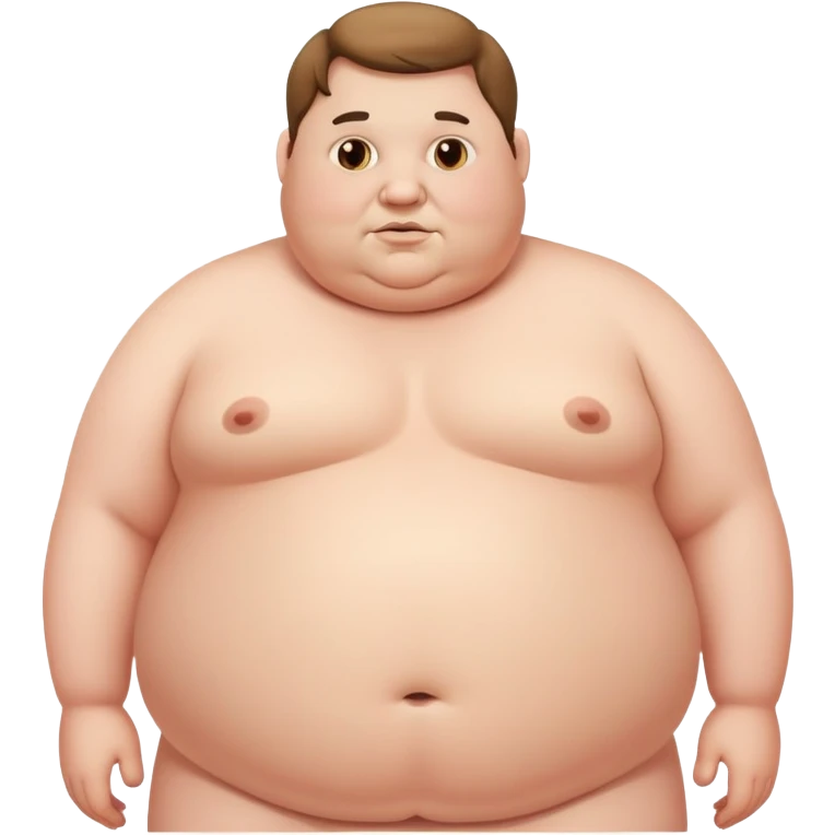 obese Naked man with big penis sfw emoji