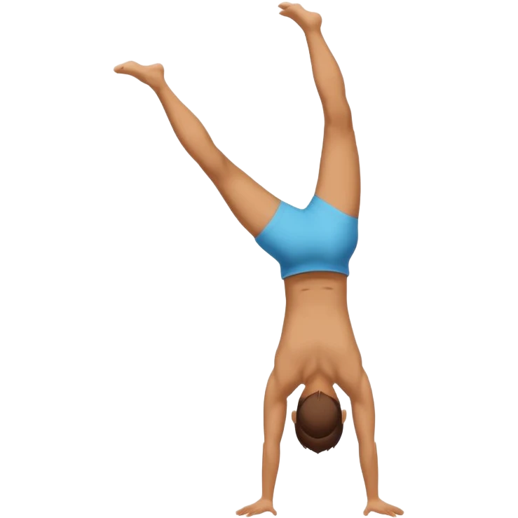 a person doing a handstand emoji