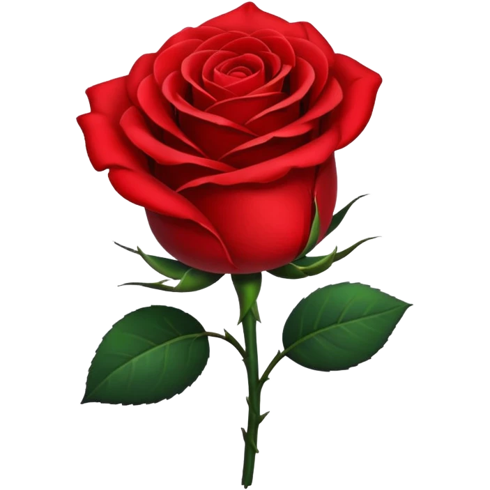 Single red rose with a black ribbon tied to it emoji