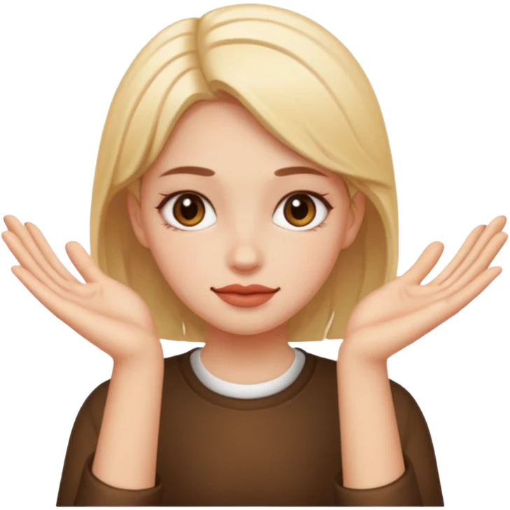 girl with a 🥹 face and 🙏 hands emoji