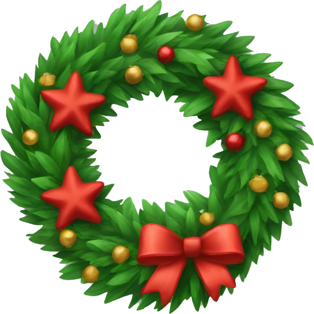 Christmas wreath emoji
