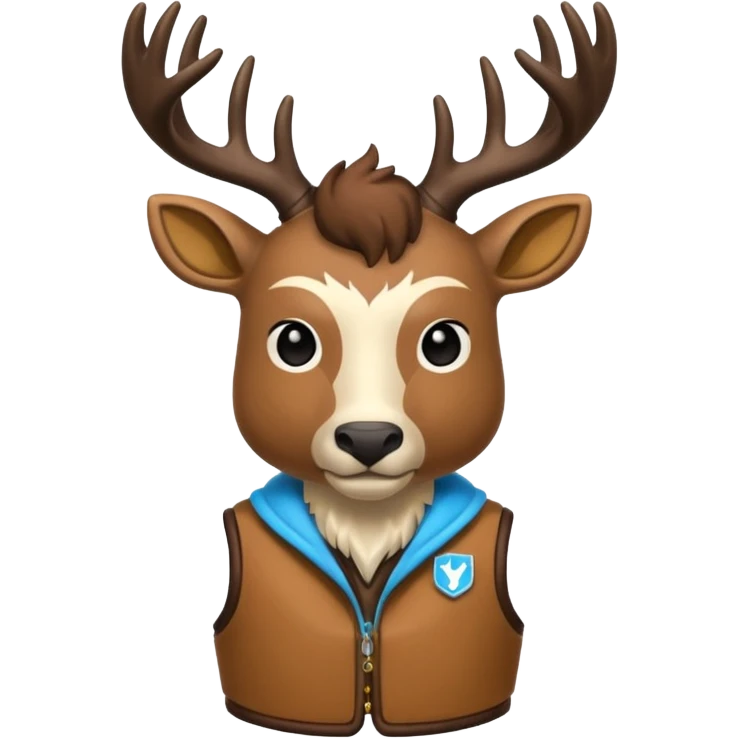 crea una mascota de equipo que sea un venado y lleve un chaleco con el nombre de telamon emoji