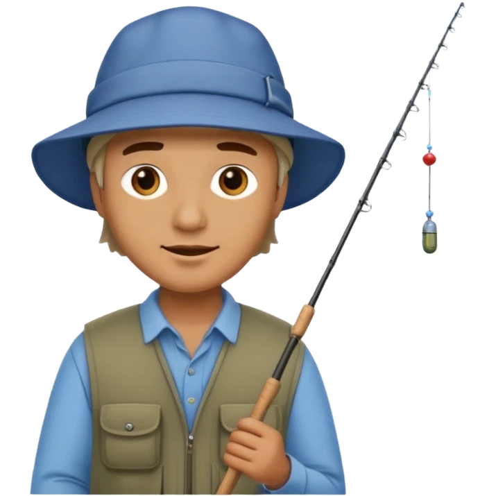 a man with a fishing rod emoji