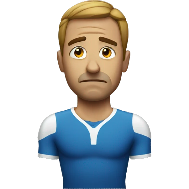 the exhausted man in sport emoji