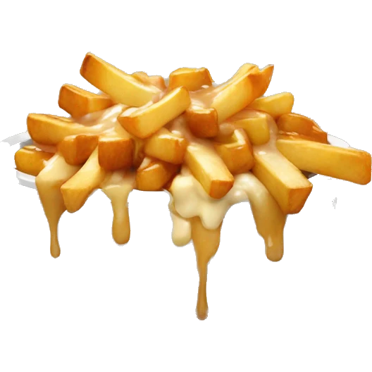 Poutine qui mange une poutine emoji