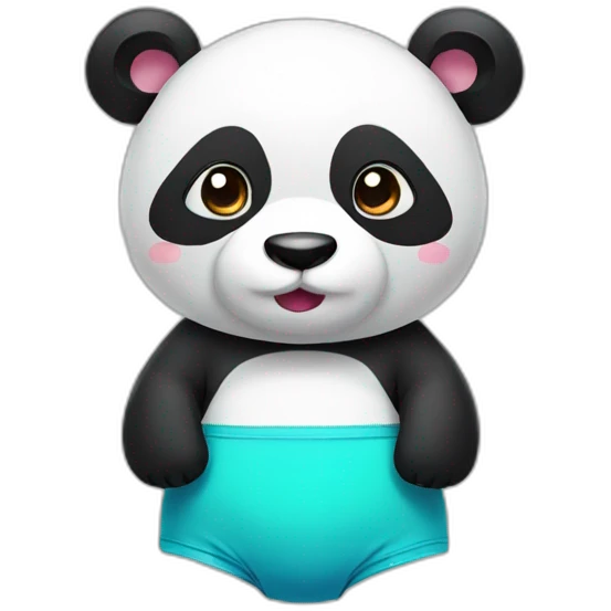 Panda in swimsuit emoji