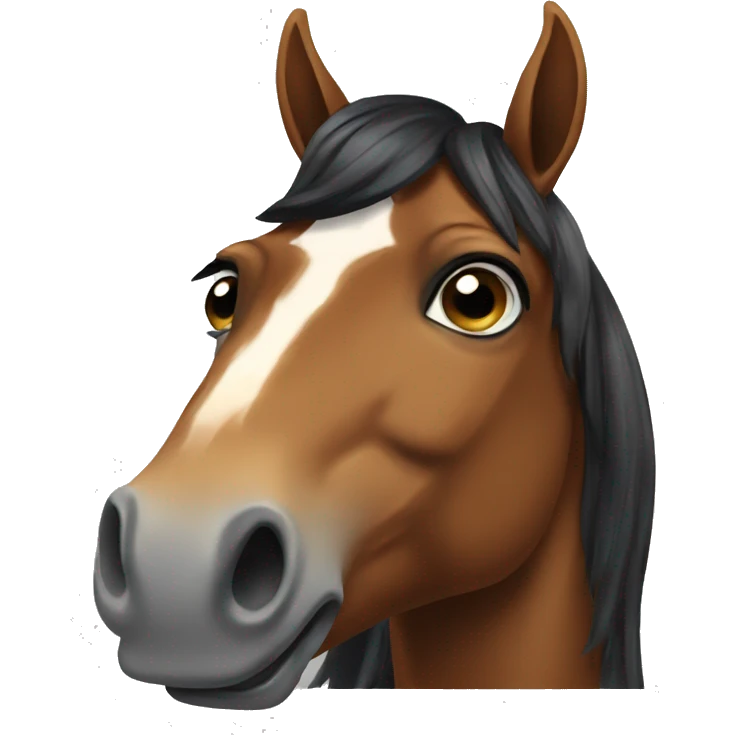 A horse with a handlebar mustache  emoji