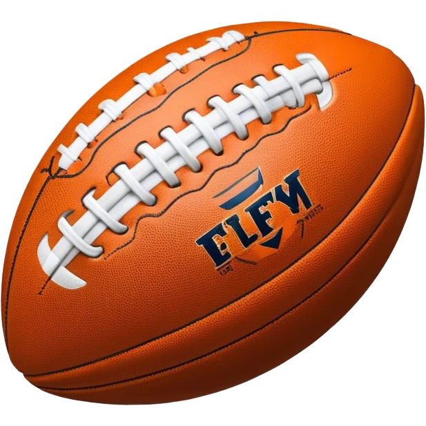 Cinematic Realistic image of an AFL ball captured mid-flight with dynamic motion blur and finely detailed rugged textures, set under dramatic stadium lighting that evokes high-energy athleticism emoji