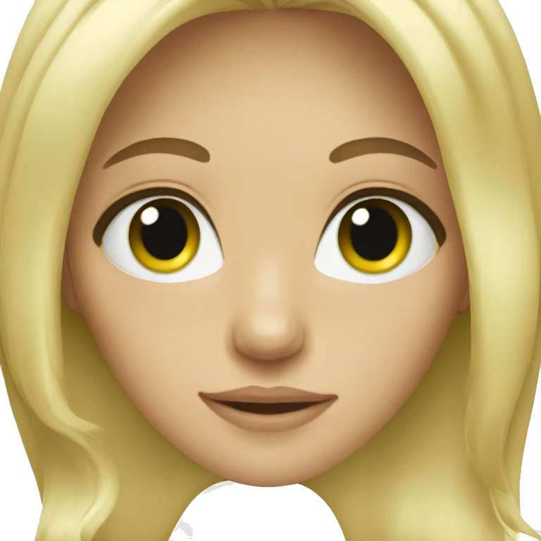 Blonde hair green eyes emoji
